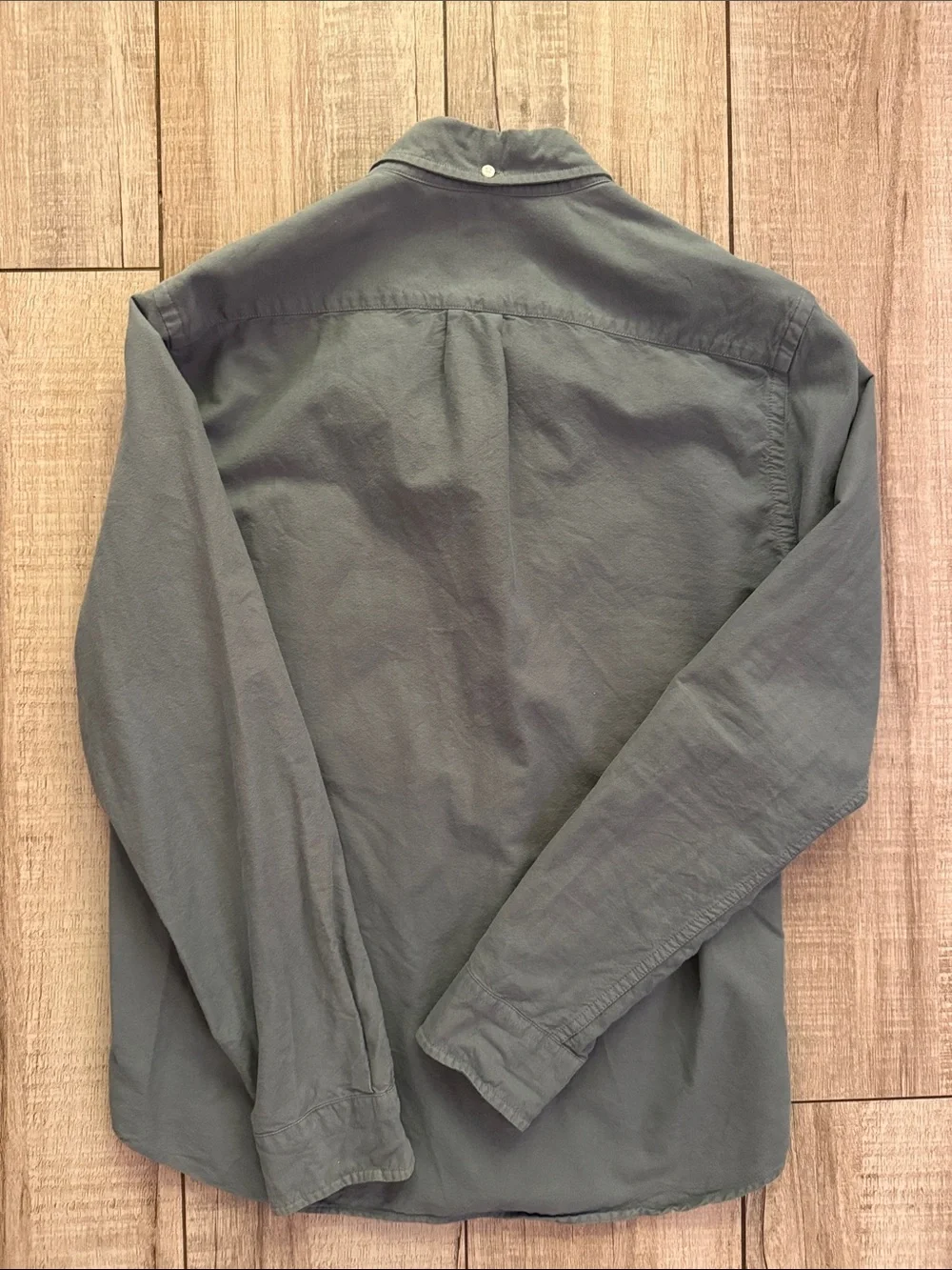 J.Crew Mens Medium SLIM Fit Button Down Shirt Slate Blue Grey  100% Cotton